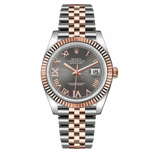 Rolex Dark Rhodium Dial Fluted Bezel 36mm